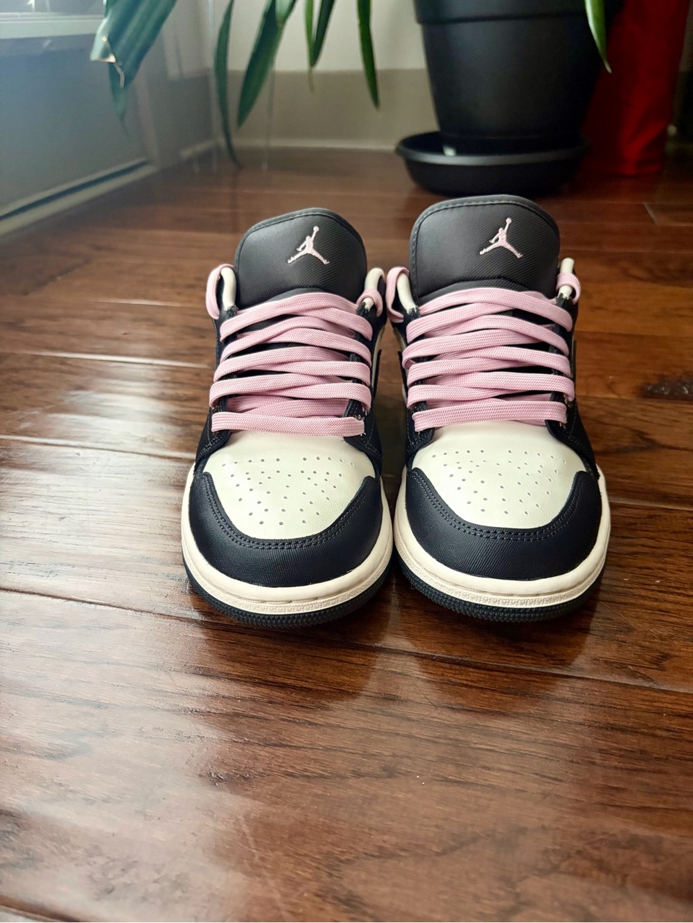 Jordan Women’s Low-Top Sneakers - Navy, CoconutCream & Lavender Laces
